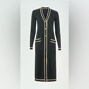 Lauren Ralph Lauren Stripe Duster Black
Knit with Cream Accents